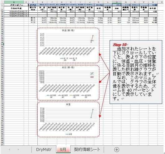 体温・血圧と体重等体組成の記録ソフトを提供します 半永久版：毎日の体温・体重等記録で健康管理で感染症対策 イメージ10