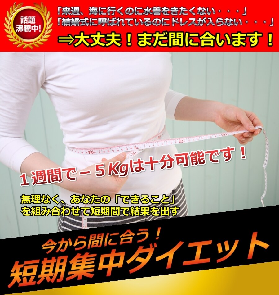 短期集中ダイエットます 短期集中ダイエットご紹介します！ イメージ1