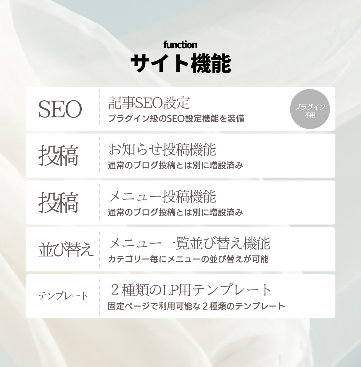 完成済み！SEO特化のホームページ販売します 要望に合わせカスタマイズして納品。完成済みサイトなので安心。 イメージ4