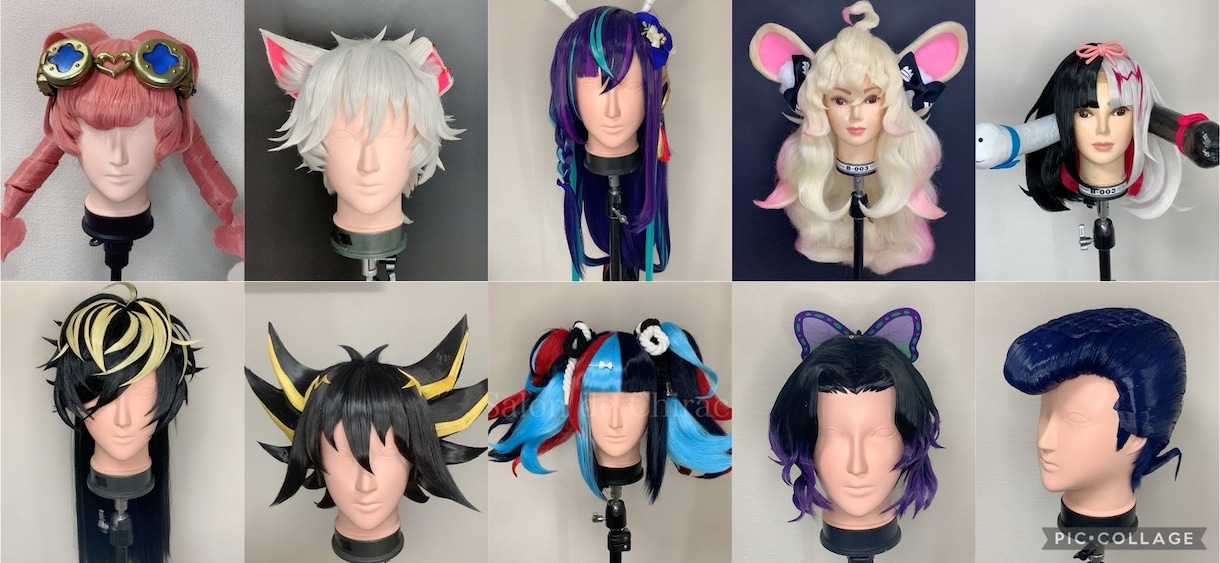 コスプレオーダーメイドウィッグ製作致します 完コス思考のハイクオリティ！特殊な二次元の髪型もお任せあれ。 イメージ6