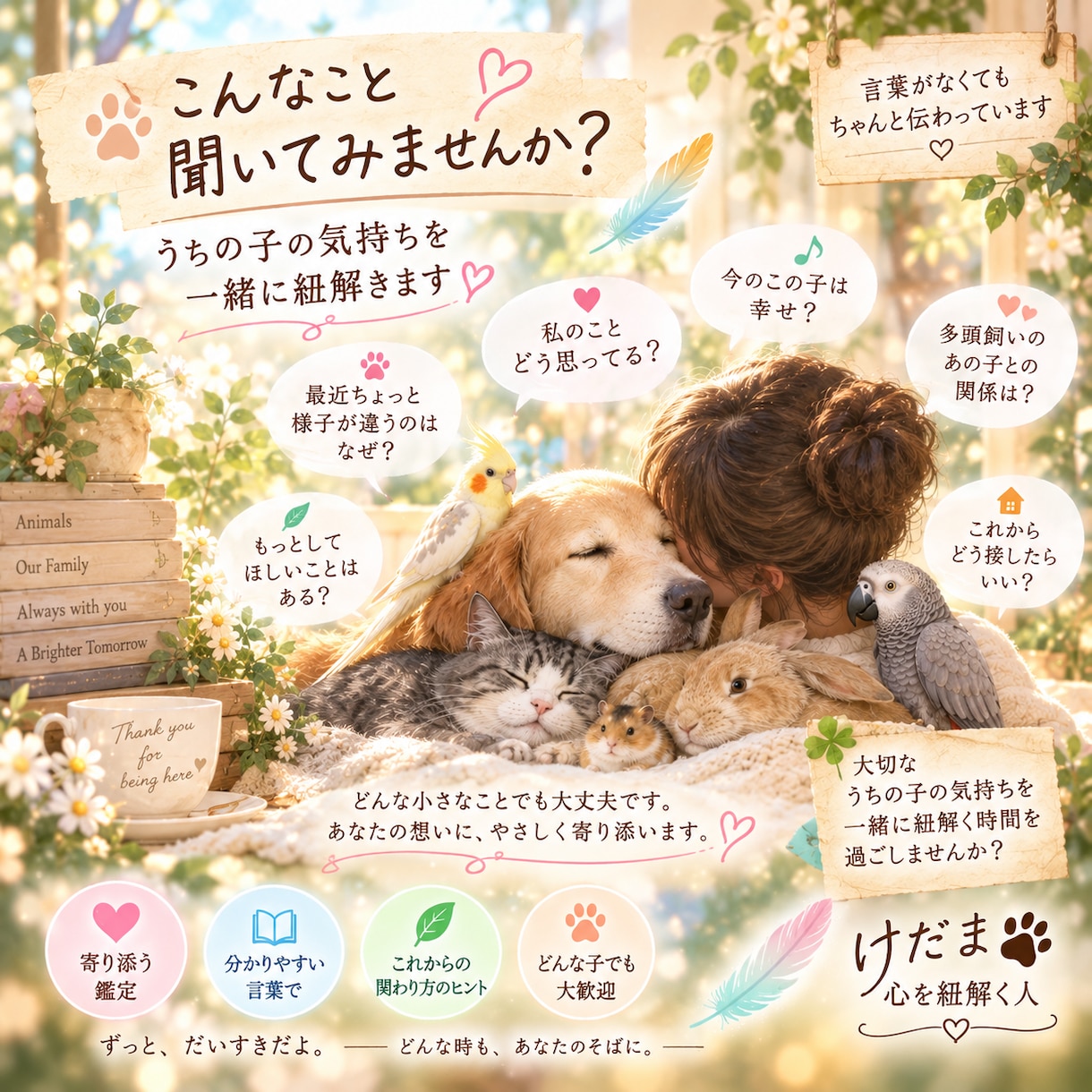 大切なあの子の想いを優しくお届けします ペットの気持ちをやさしくつなぐメッセージ イメージ8