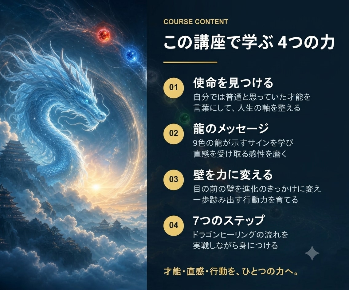 真ドラゴンヒーラー講座します あなたの守護している龍のお告げを伝える講座です。 イメージ2