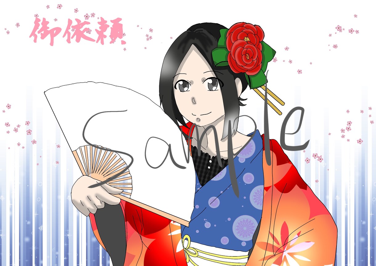 アイコン･ヘッダー･1枚絵作成します 「和」をメインですがアイドルなどの現代物もお描きします イメージ3