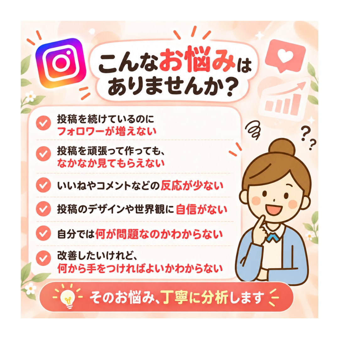 フォロワーが増えない原因を分析し改善します 「なんで伸びない？」を「選ばれるアカウント」に！ イメージ2