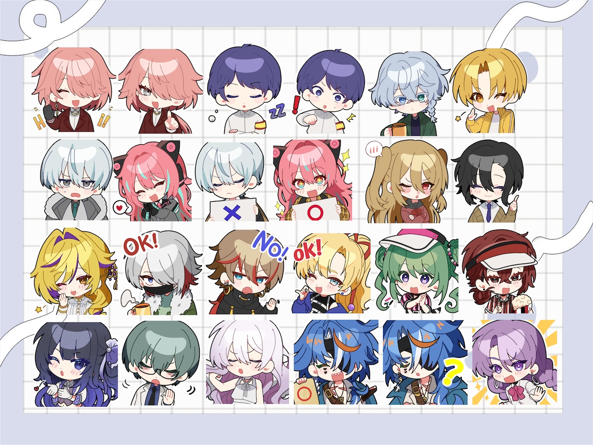 デフォルメイラスト作成します 個人用途でのグッズ使用も可能です。 イメージ4