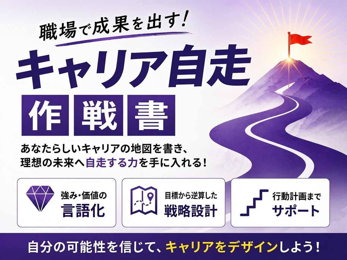 職場で成果を出す「キャリア自走作戦書」作成します 明日から動ける行動計画を一緒に設計！特典PDF付 イメージ1