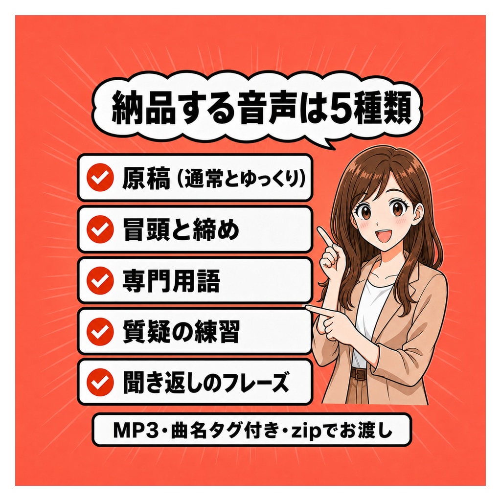 英語プレゼン・商談の原稿と質疑を音声にします 怖いのは原稿ではなく、質疑応答のほうです イメージ4