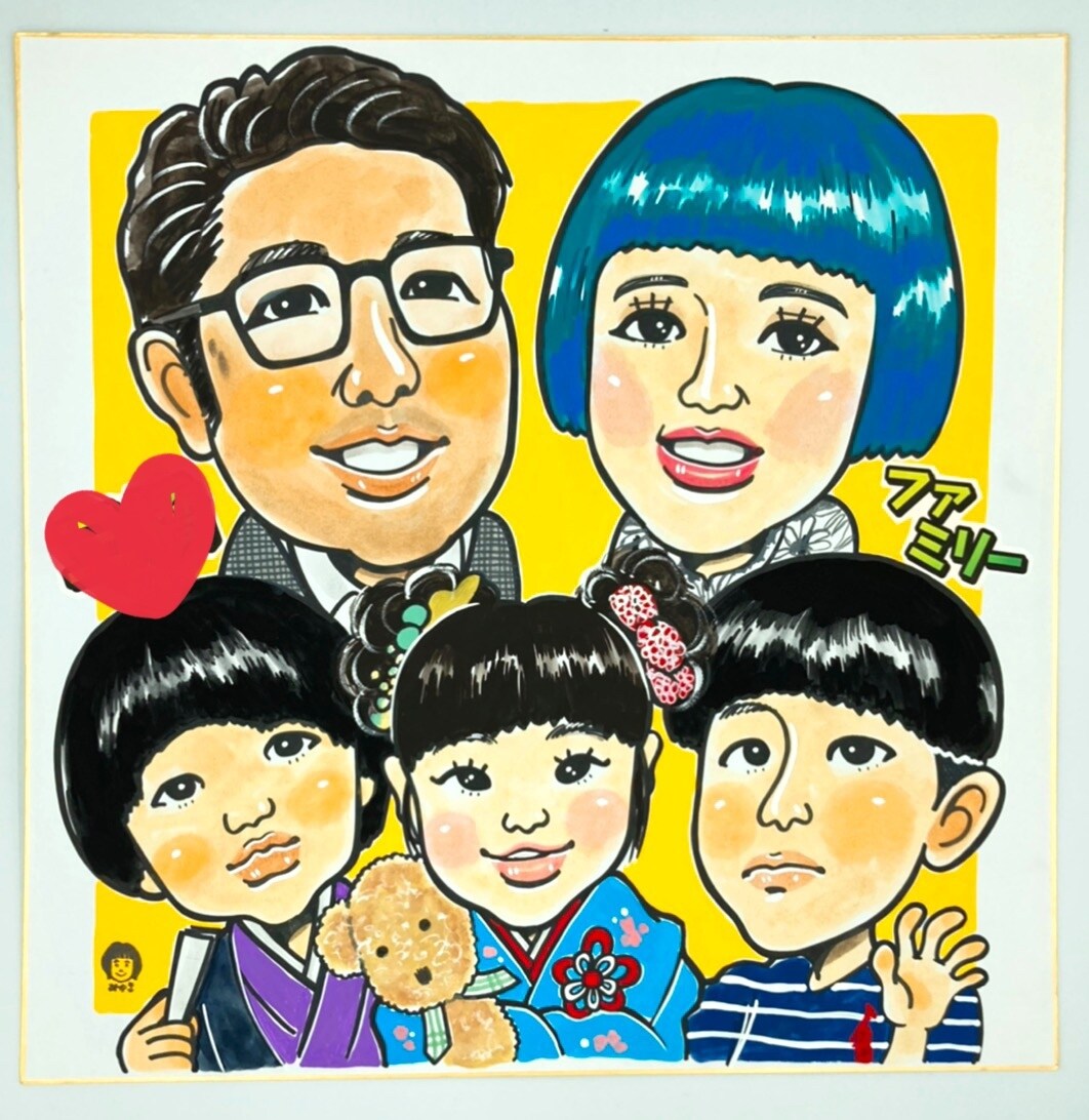 フジTV「いいとも！」似顔絵マスターが描きます 色紙に5名様の特大色紙似顔絵(45×45センチ) イメージ5
