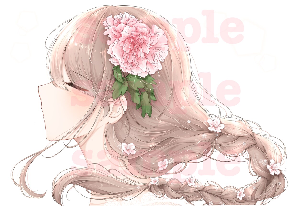 SNSアイコン､イラスト制作承ります 透明感のある、可愛いイラストをお描きします イメージ8