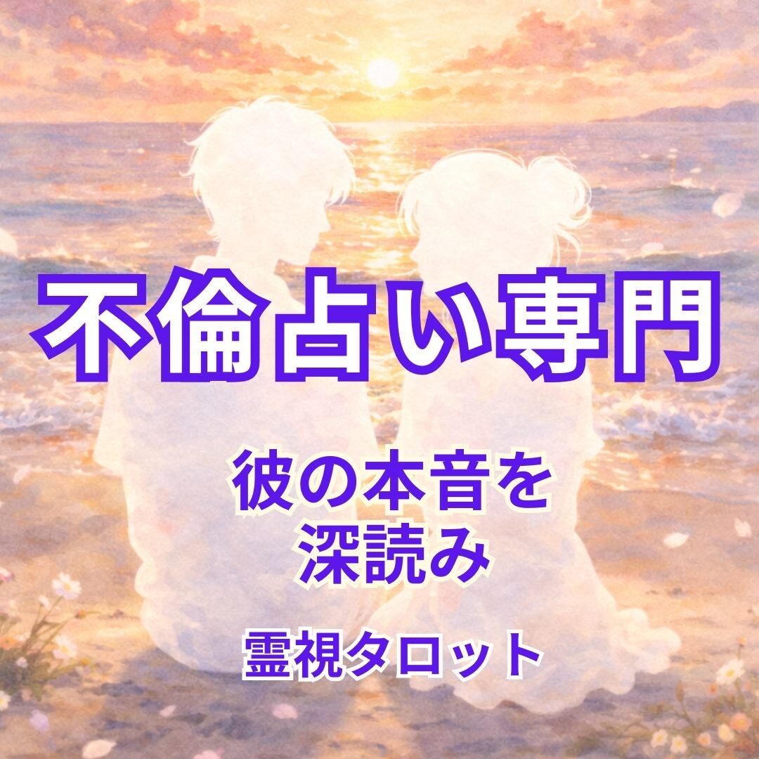 不倫占い電話｜霊視タロットで彼の本音を深読みします 複雑恋愛の未来と既婚者の彼の本気度を丁寧に鑑定します イメージ1