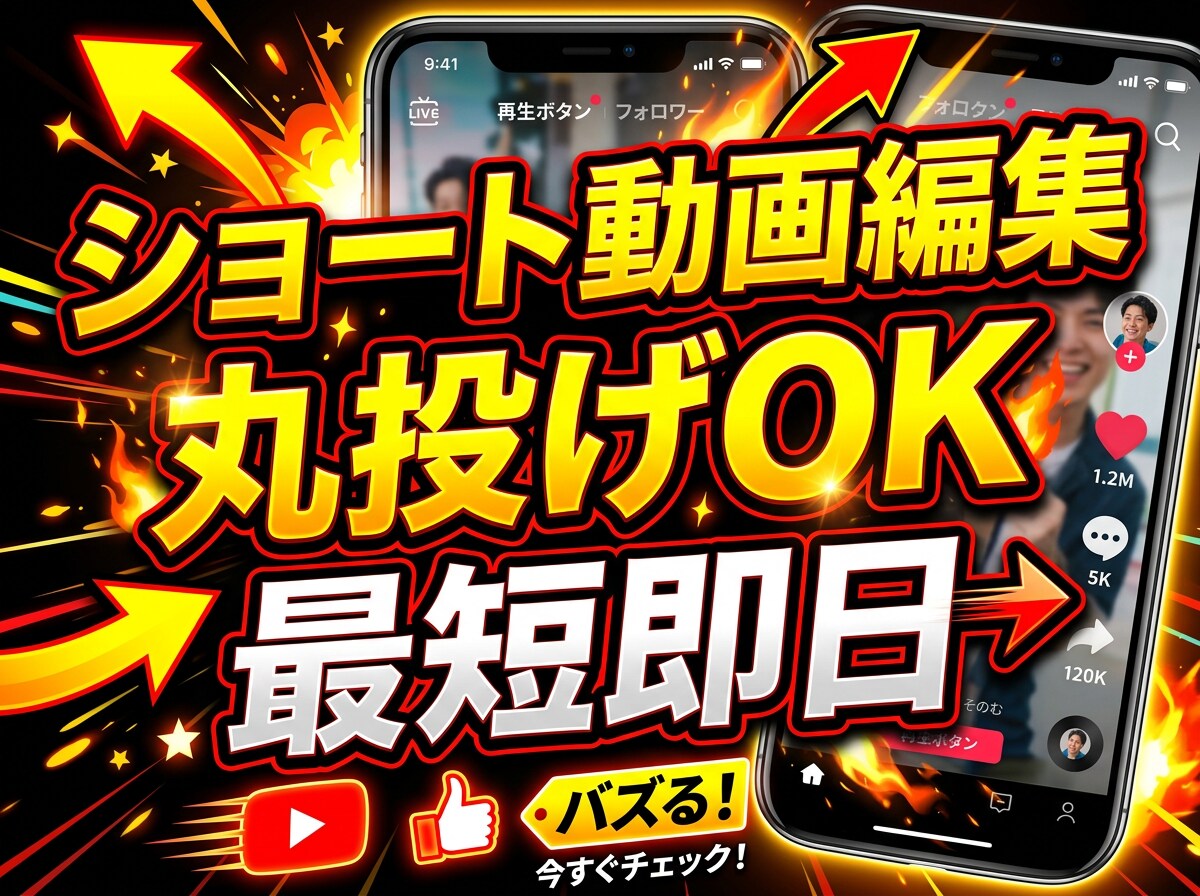 ショート動画編集代行しますます TikTokYouTubeショート対応 イメージ1
