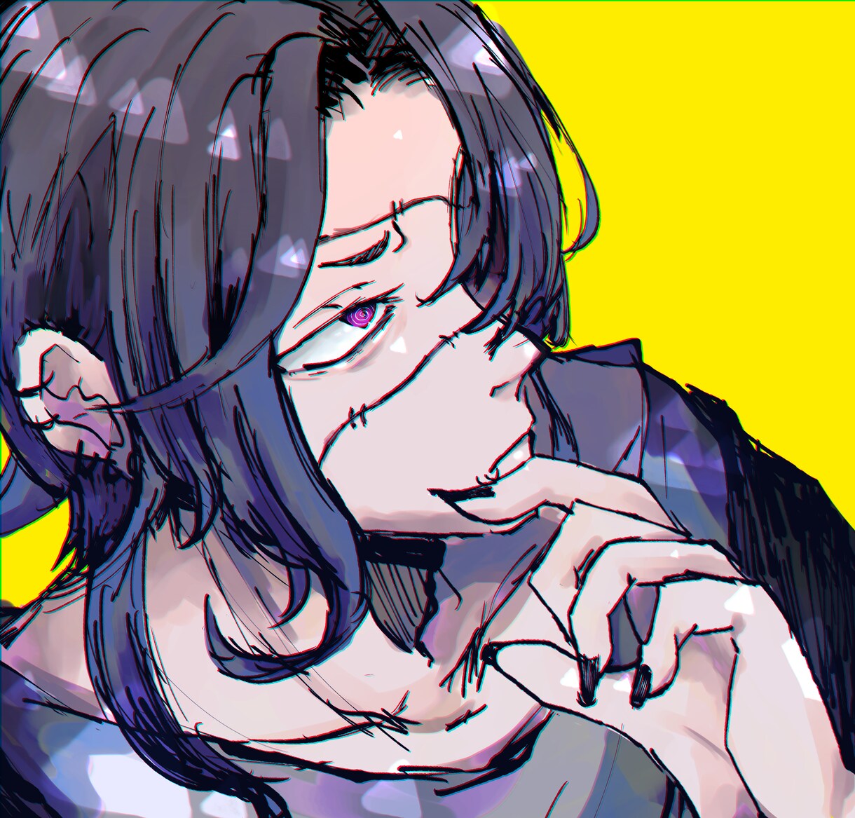 SNS用アイコン描きます 寒色系のクールな男子描けます！ イメージ2