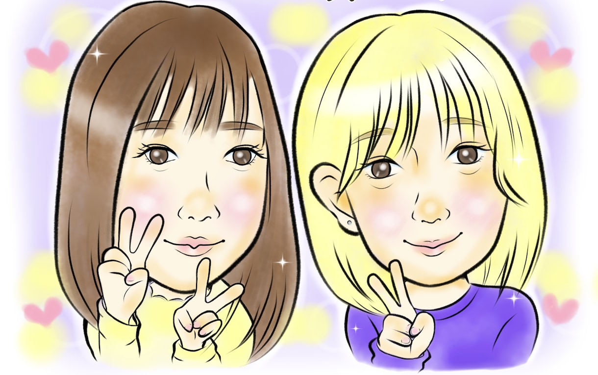 家族の絆を形に♪手描き風の優しい似顔絵描きます プレゼントや記念日のお祝いに♪温かみのある似顔絵です。 イメージ8