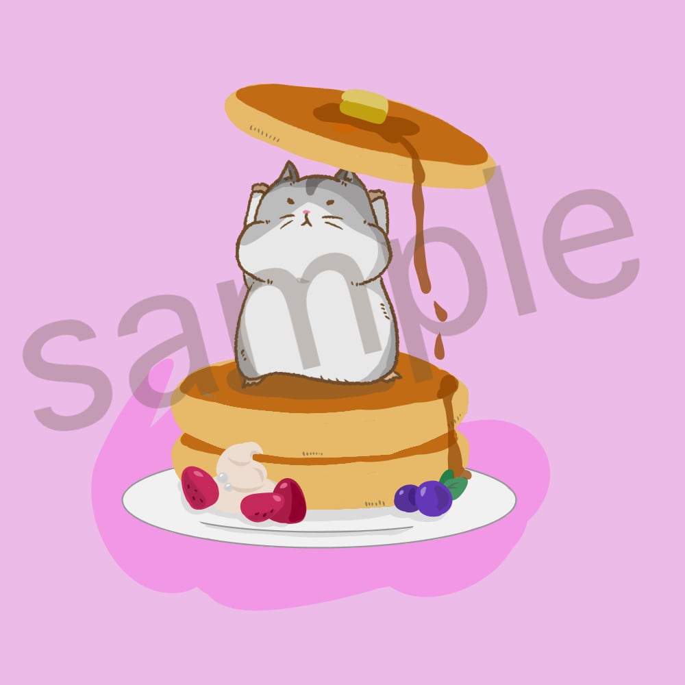 動物、ペット✖️食べ物のイラストをお描きします 【アイコンや壁紙、グッズ等に】オリジナルデザインを作成します イメージ6