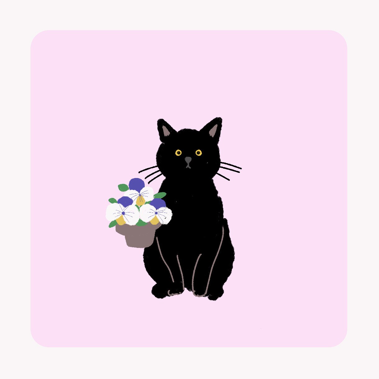 SNSアイコンに！動物とお花のイラストを描きます あなたのお好きな動物とお花を優しいタッチで仕上げます イメージ2