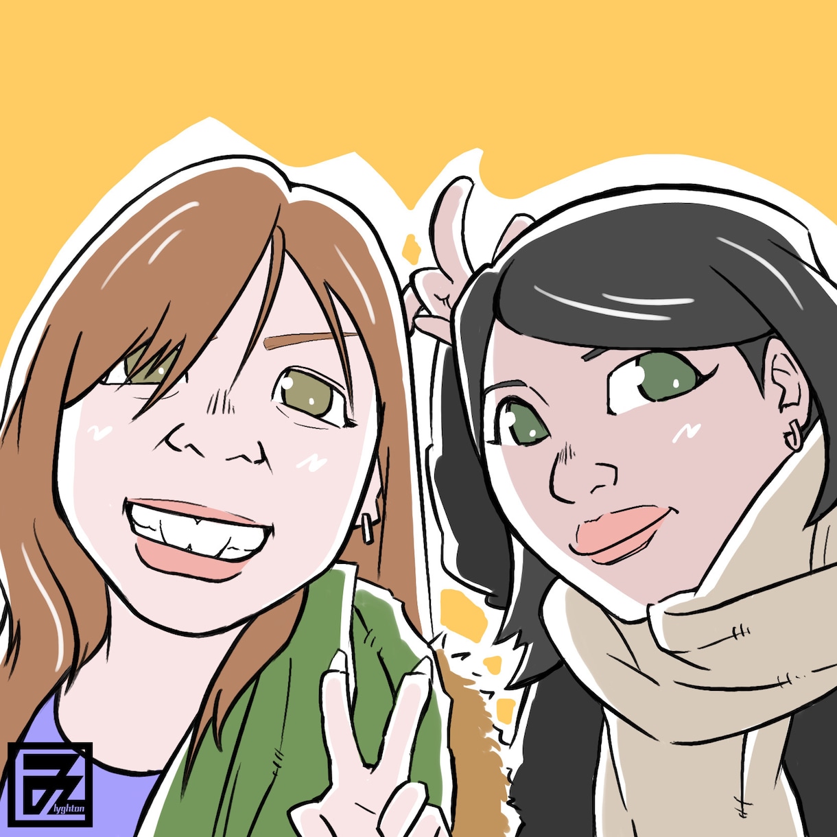 アイコン等に使えるあなたのイメージを似顔絵にします あなたの個性をアイコンにして表現！ イメージ4