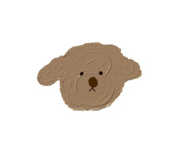 オイルパステル風　優しい雰囲気で愛犬の絵を描きます ふんわりほっとする。オイルパステル風のやさしいペットイラスト イメージ1