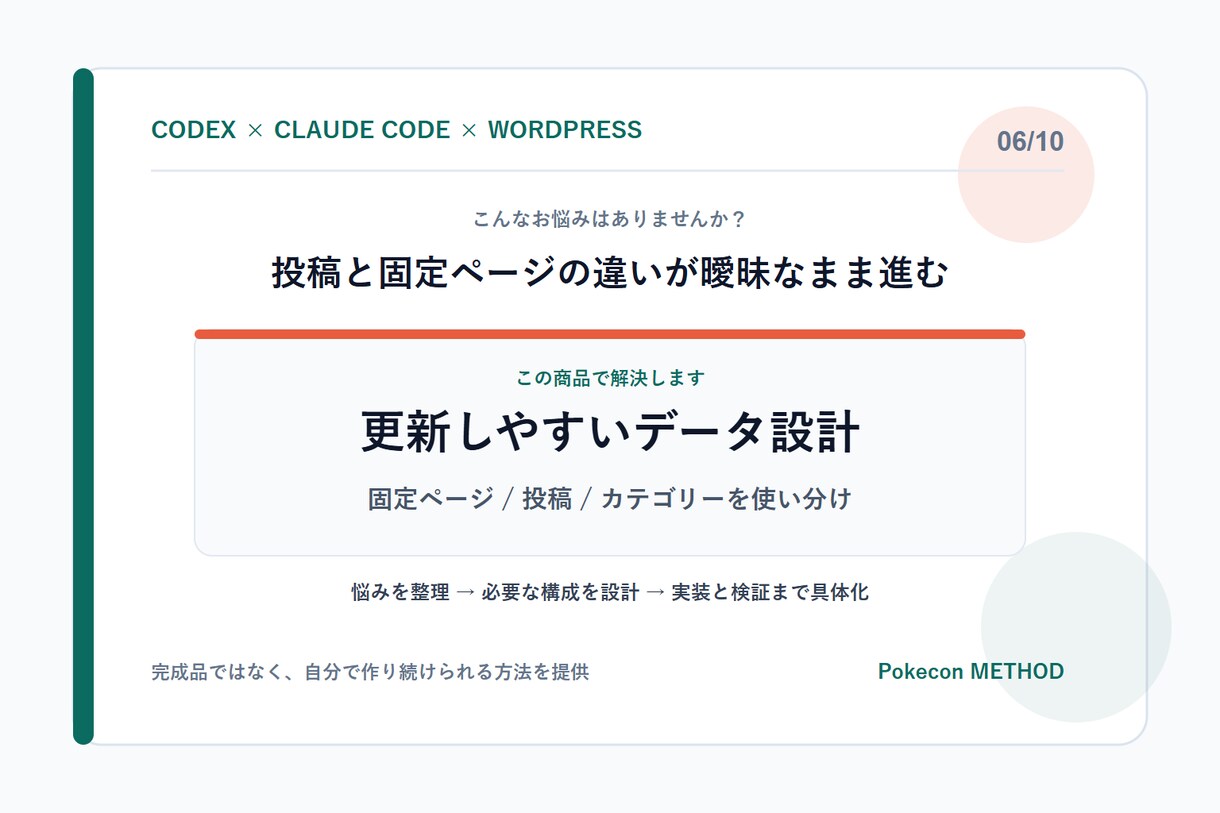 AIでWordPress制作を始められます CodexとWordPressで最初の1サイトを設計 イメージ6