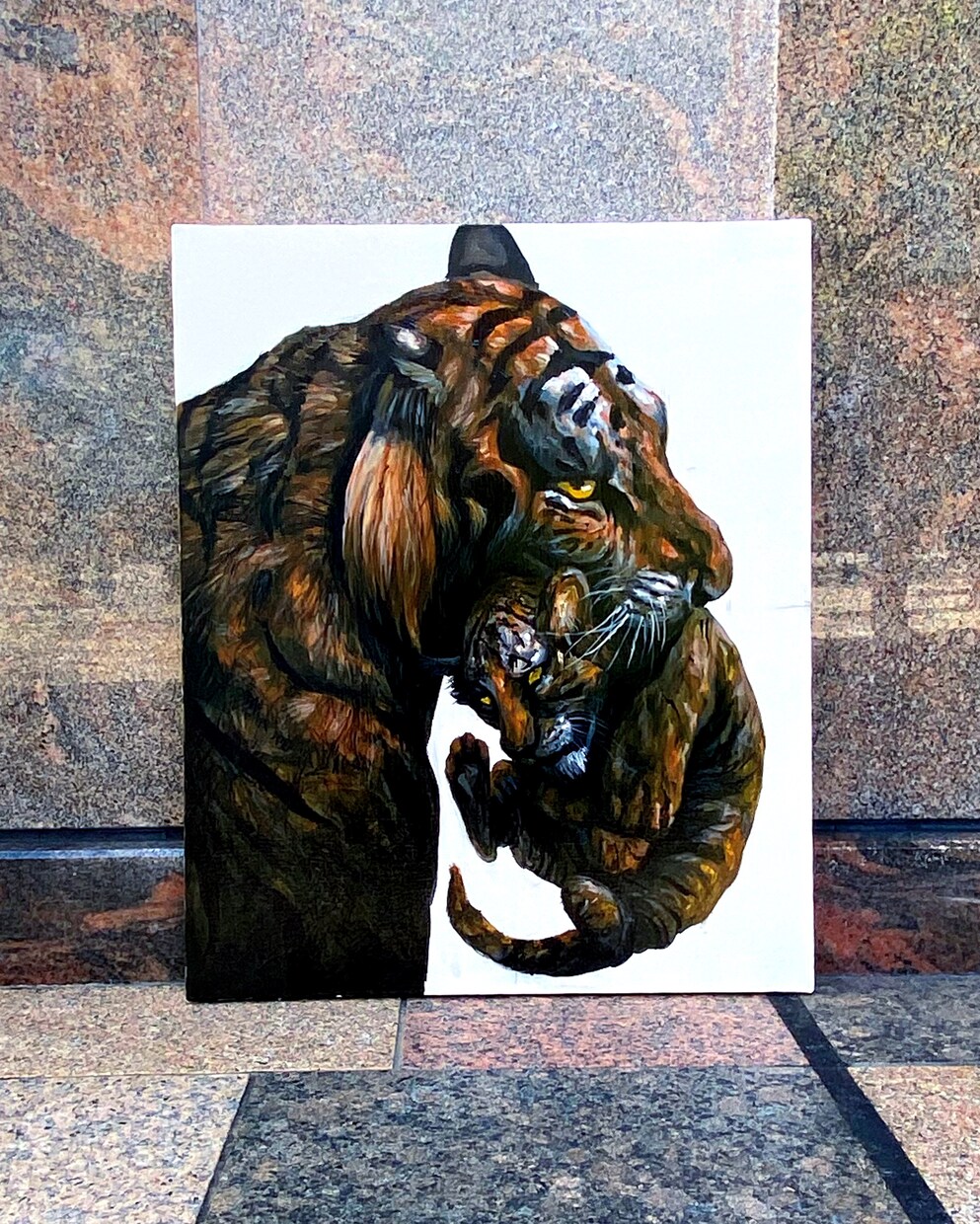 アクリル画の虎の原画描きます 部屋に絵画を飾りたい方、記念にプレゼントしたい方にオススメ イメージ7