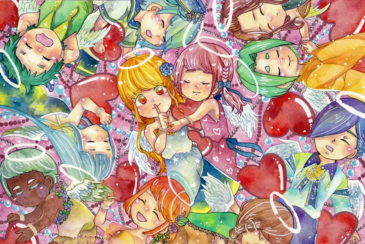 人と被らないアートな似顔絵をお描きします 送料無料✨手作業が光る！美しいアナログ原画です イメージ5