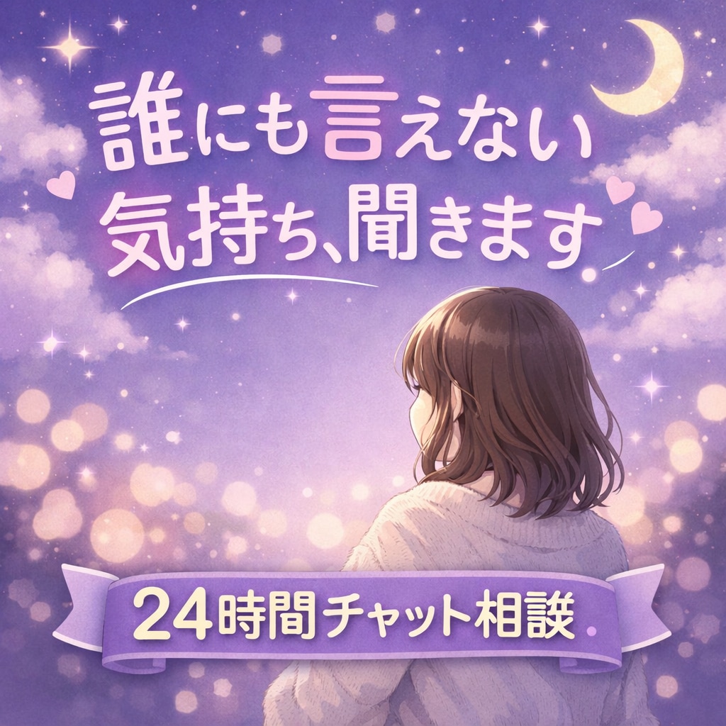 誰にも言えない気持ちを優しく聞きます うつ・不安・悩み・愚痴などなど｜【24時間チャット】 イメージ1