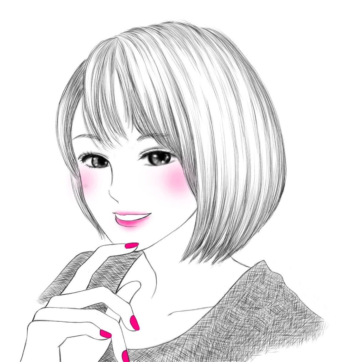 似顔絵風のアイコン描きます 線画でオシャレなあなただけのアイコンに!おそろいのバナーも イメージ3