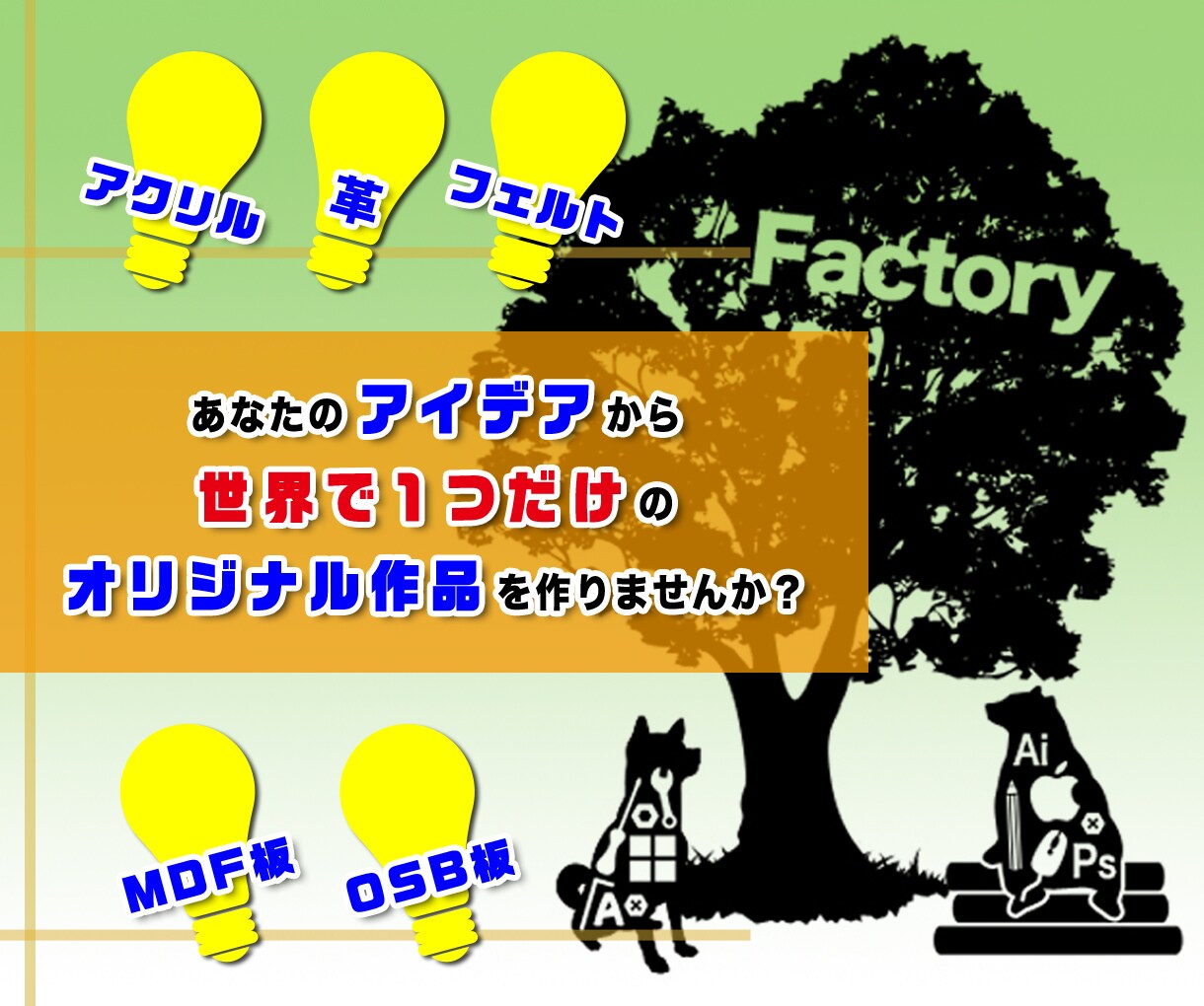 あなたのアイデアをかたちにするサポートをします レーザーカット　オリジナル　アクリル板　MDF　タグ　木材 イメージ1