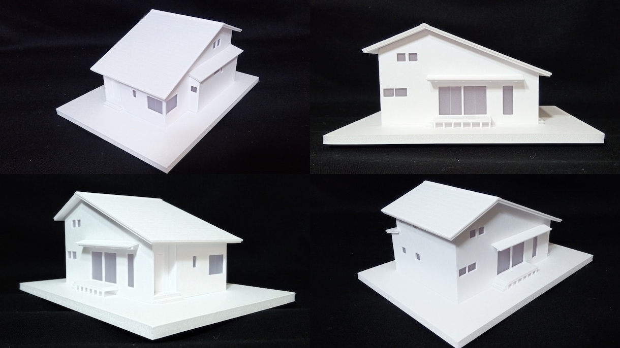 白い検討用の住宅模型を短期間納品しています 速く美しく可愛いS=1/100は施主様が欲しがるクオリティ イメージ6