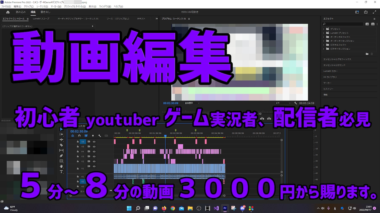 初心者YouTuber必見、動画編集承ります 安めに設定しております、できる限り頑張ります イメージ1