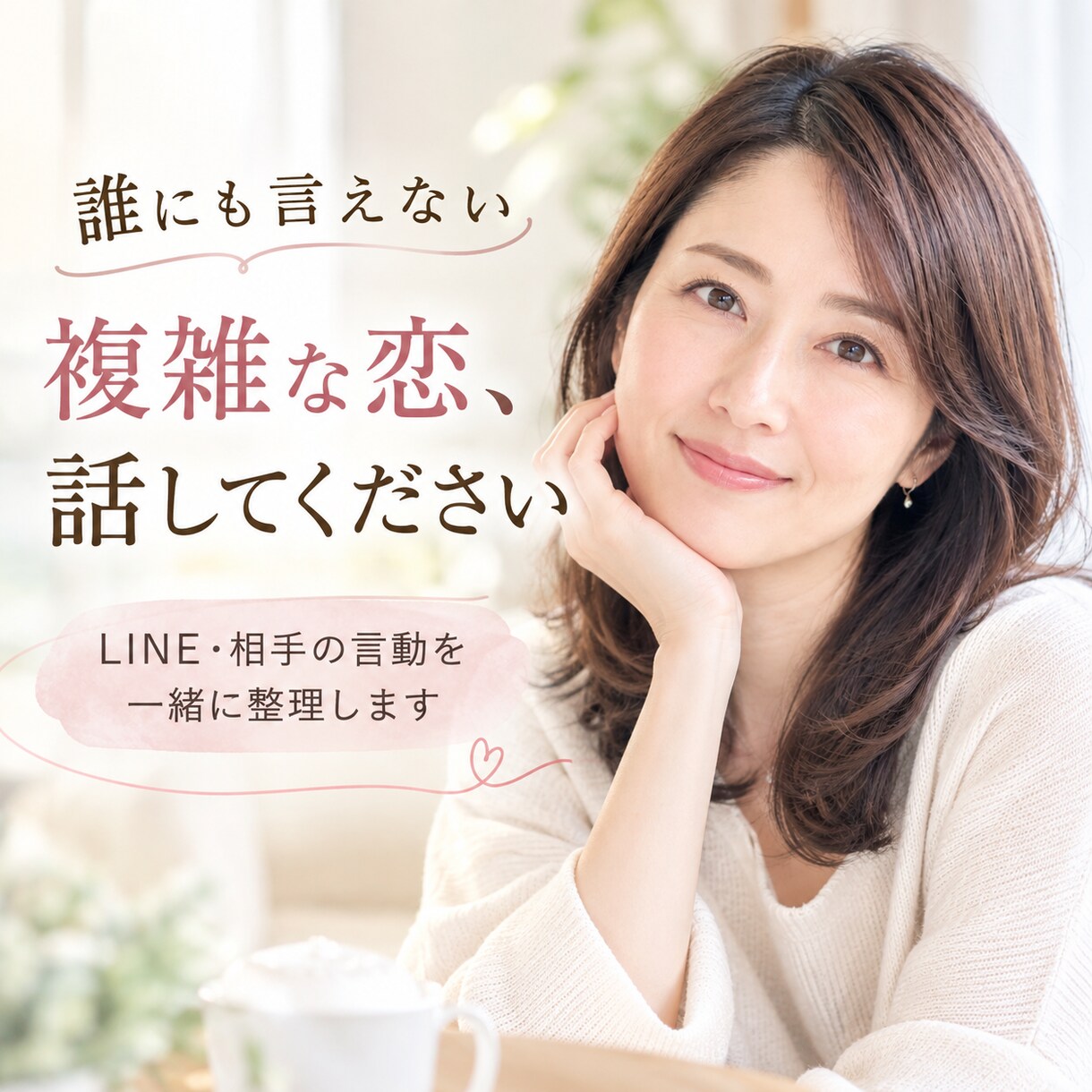 複雑な恋愛の悩みを一緒に整理します 誰にも言えない恋も、安心して話してください イメージ1