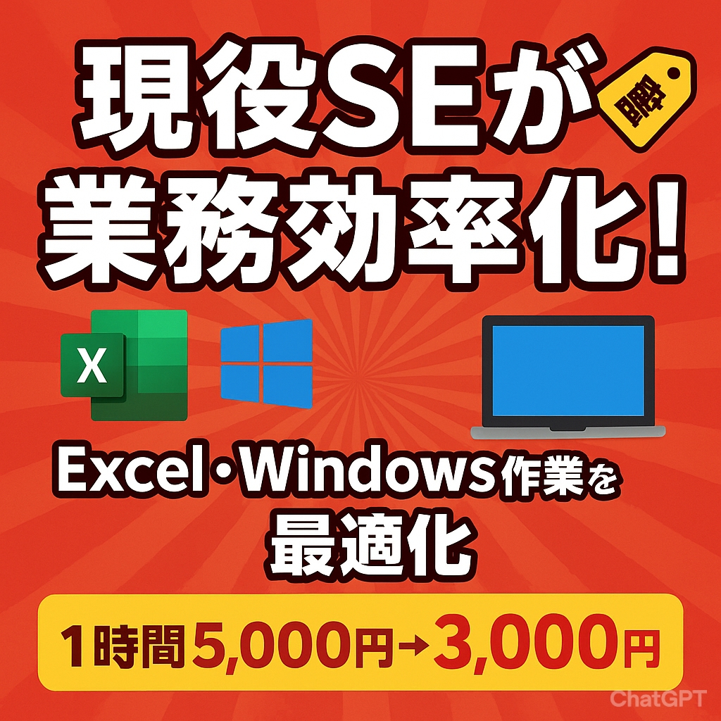 PC業務を効率化！リモートで業務改善コンサルします Windows・Excel業務を効率化して楽しましょう！ イメージ1