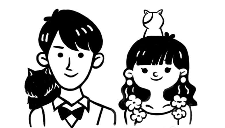 結婚式用の似顔絵描きます お二人の素敵なところ、全部そのままイラストにします。 イメージ4