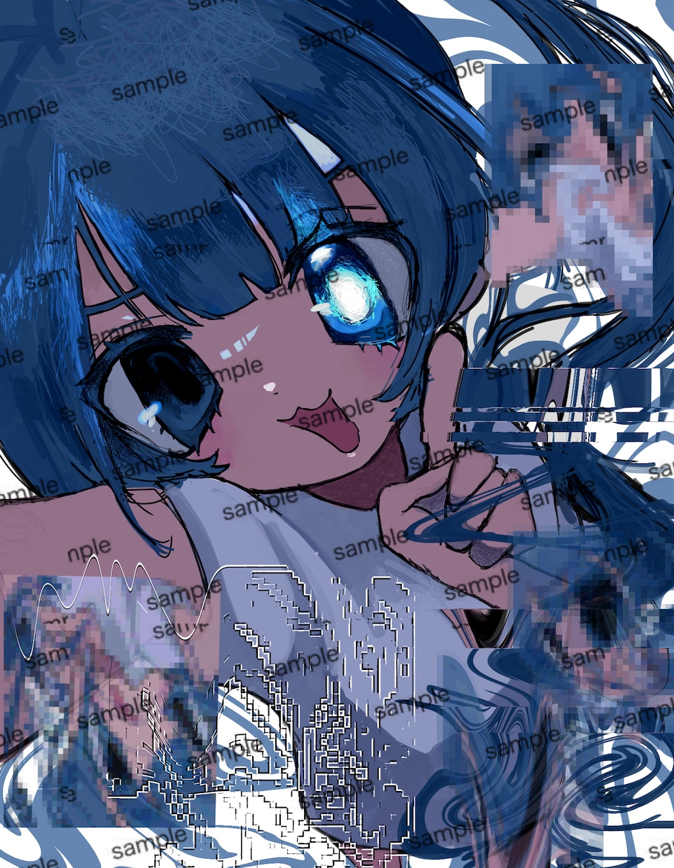 透明感と儚さで心に残るイラストを描きます 青の透明感と儚さで心に残るイラスト制作します♡ イメージ1