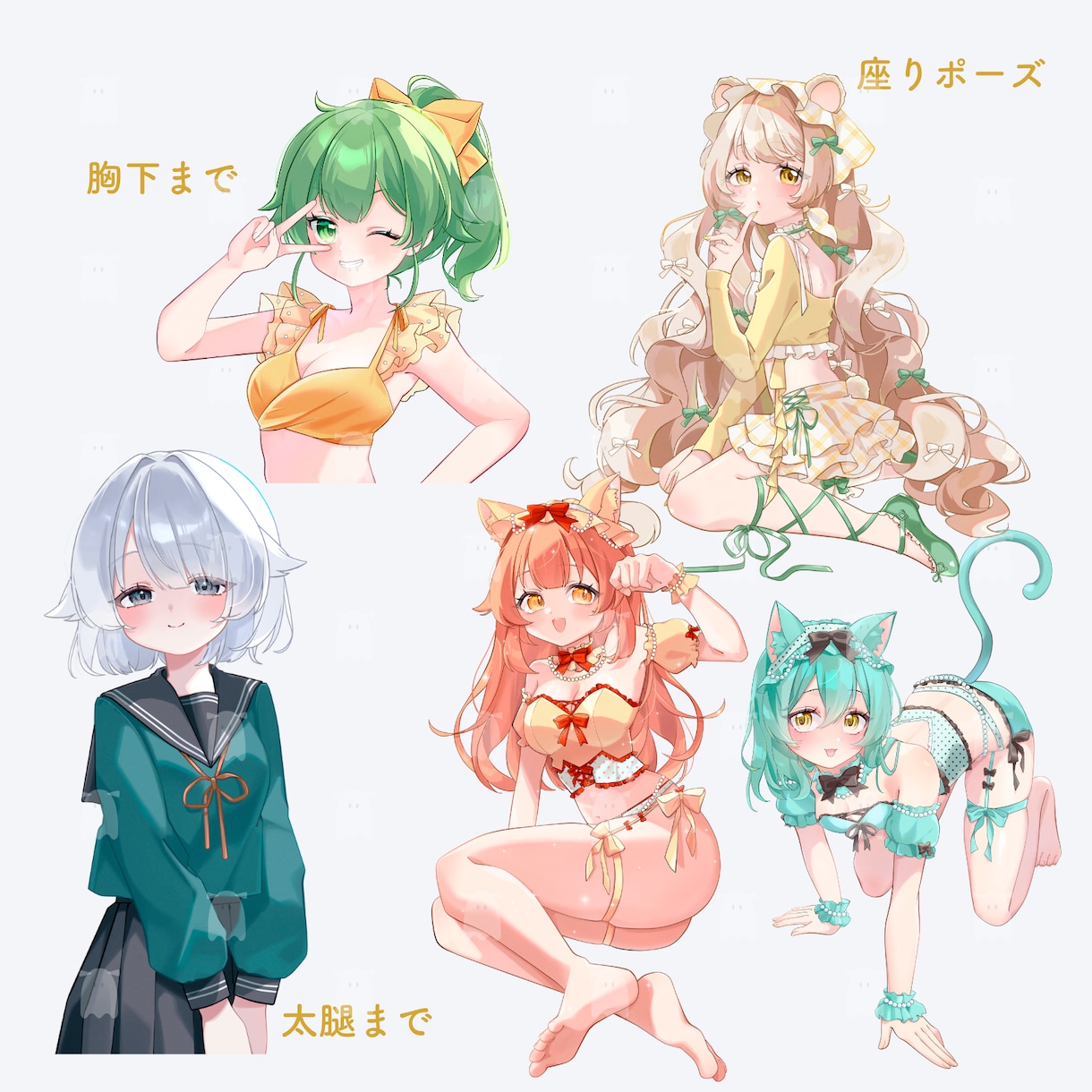 最短納品▶透明感のある立ち絵イラスト制作します TRPGや配信、オリジナルゲームなどに！ イメージ6