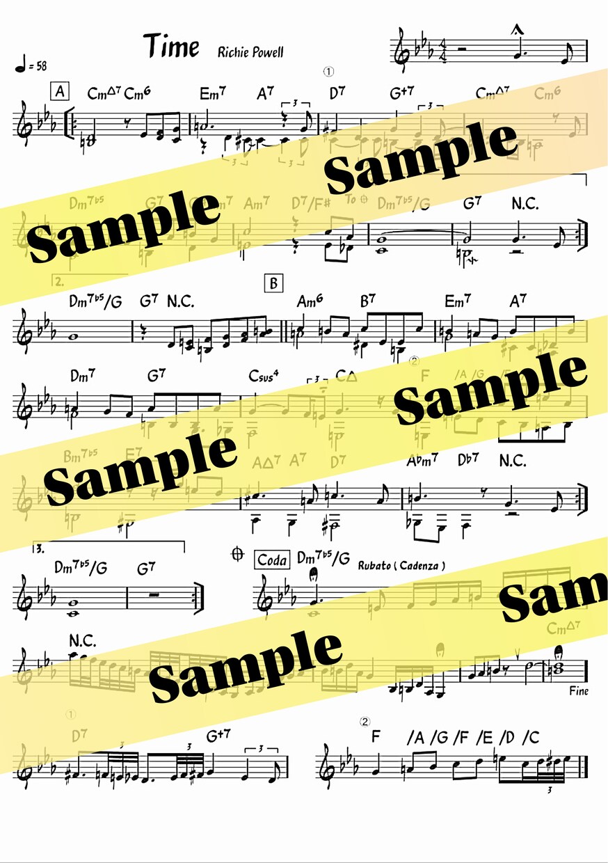 現場仕様の楽譜【リードシート・清書】制作いたします バンドやジャムセッションに使える、あなたと共演者のための楽譜 イメージ3
