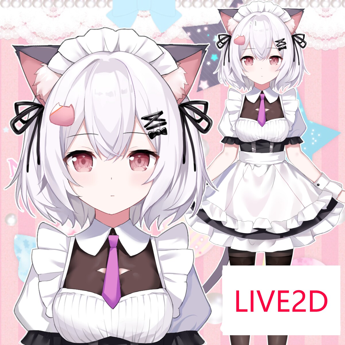 メイドのVtuberモデル販売します モデリング済み&立ち絵のイラスト付き イメージ1