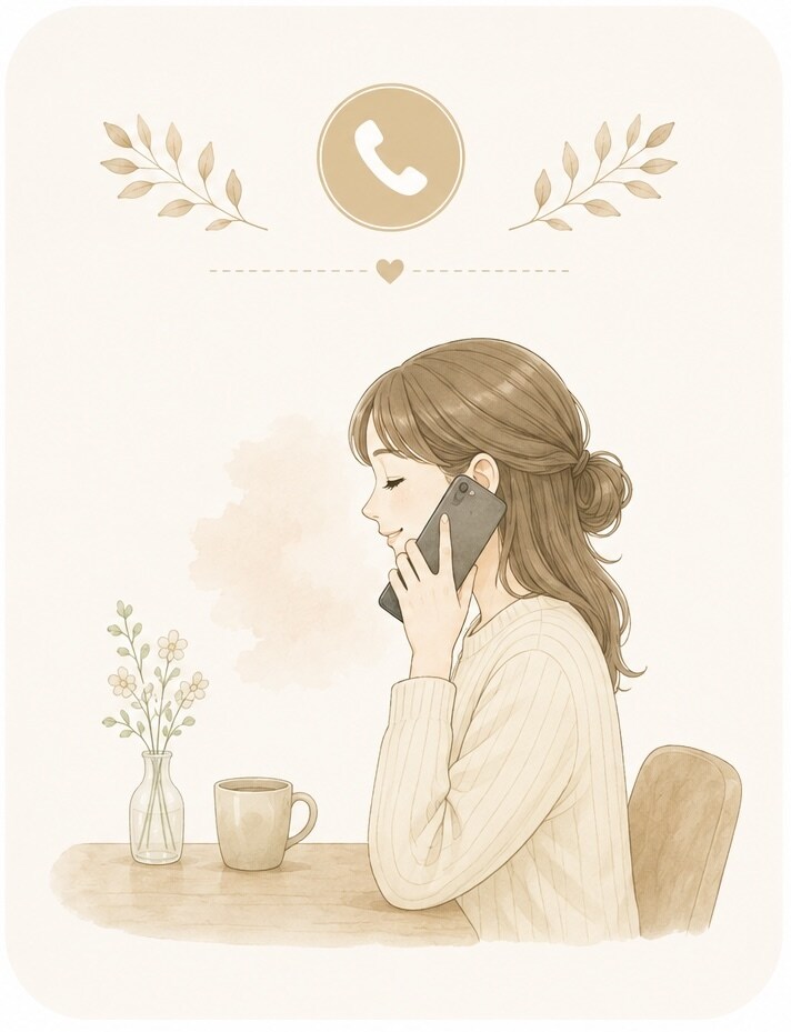 話すだけで心が軽くなる。電話で気持ちをお聴きします あなたの気持ちに寄り添い、安心して話せる時間を大切にします。 イメージ1