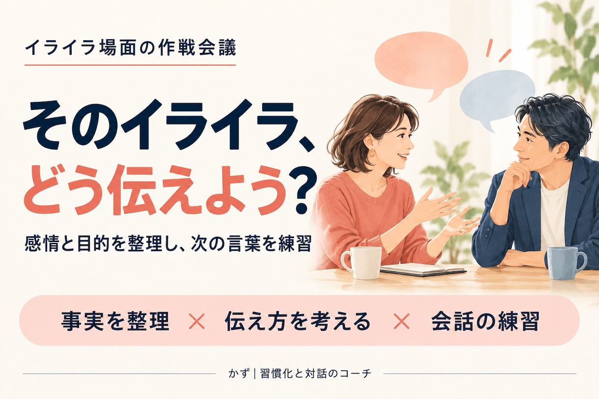 部下への注意と1on1の伝え方を一緒に整えます 厳しく言いすぎる・言えずに抱える。その場面から対話を設計 イメージ1