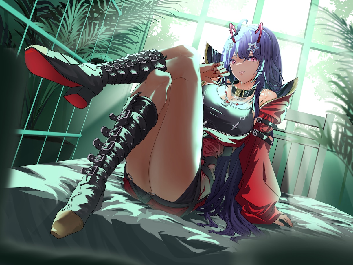 鮮やかで目を惹く一枚絵を描きます 背景つきや全身絵、男性キャラも可 イメージ1
