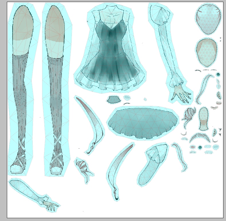 Live2D用イラストのパーツ分け作業いたします Vtuber始める方、イラストを動かしたい方！お手伝いします イメージ3