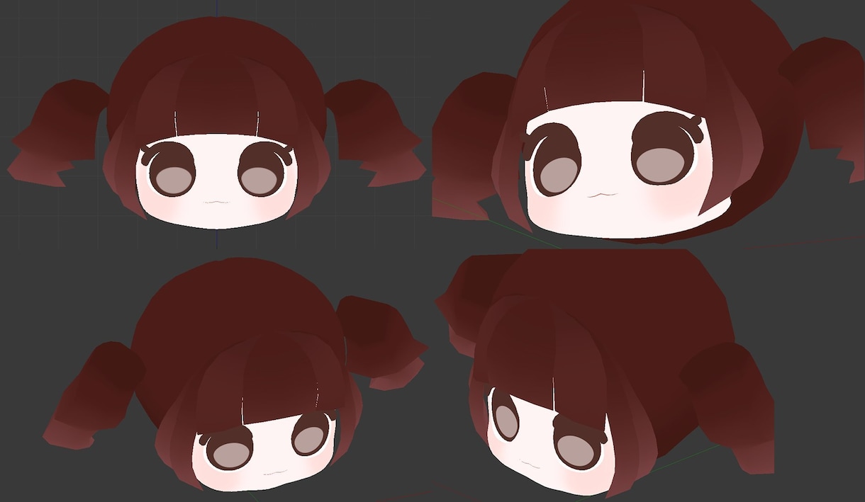 もちもちなデフォルメ3Dキャラクターを作ります VRChat、VRM設定可能！ イメージ2