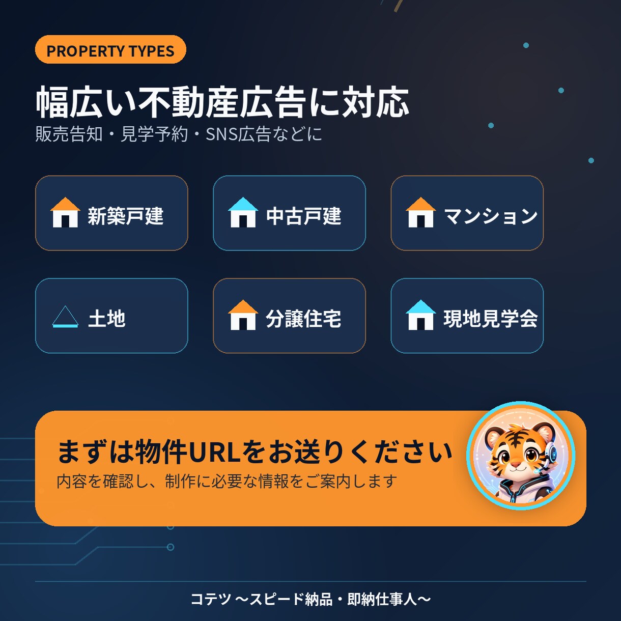 物件URLから不動産広告バナーを2サイズ制作します 新築戸建・分譲住宅など｜写真選定から訴求整理まで丸投げOK イメージ6