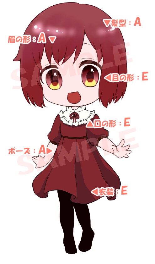 あなたのお好みで組み合わせ！ミニキャラ提供します 無料でミニキャラお試し作成も可能です イメージ2