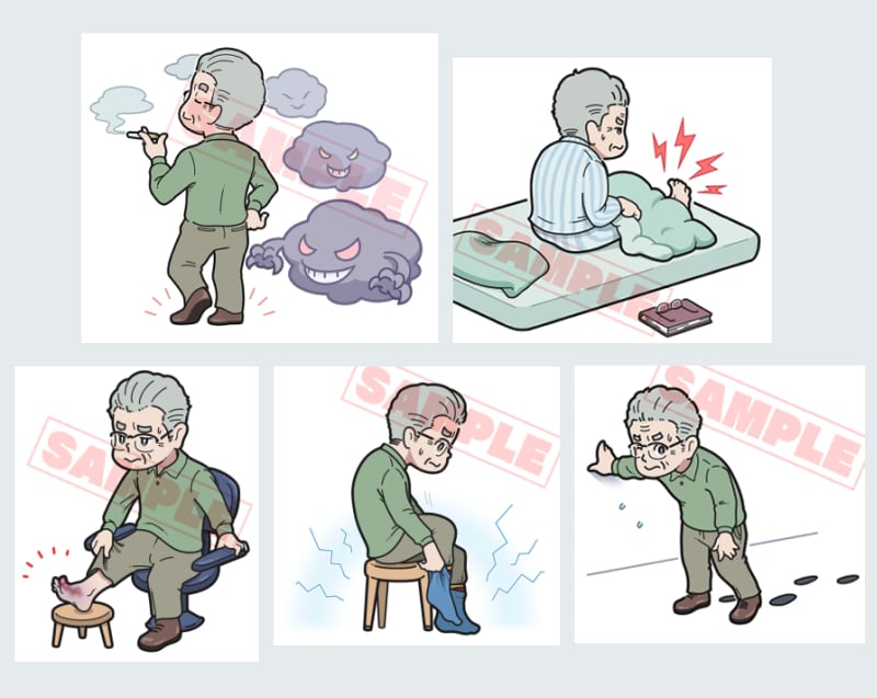 医療・看護・教材イラスト ポップな絵柄で制作します 健康フィットネス系、筋肉・骨格・臓器、医療器具etc… イメージ10