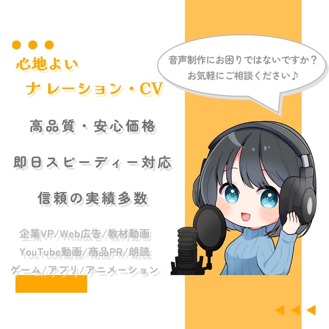 5000文字以上を尺合わせパックでご提供します 【キャラボイス・尺合わせ料金込！】【安心のパック料金】 イメージ1