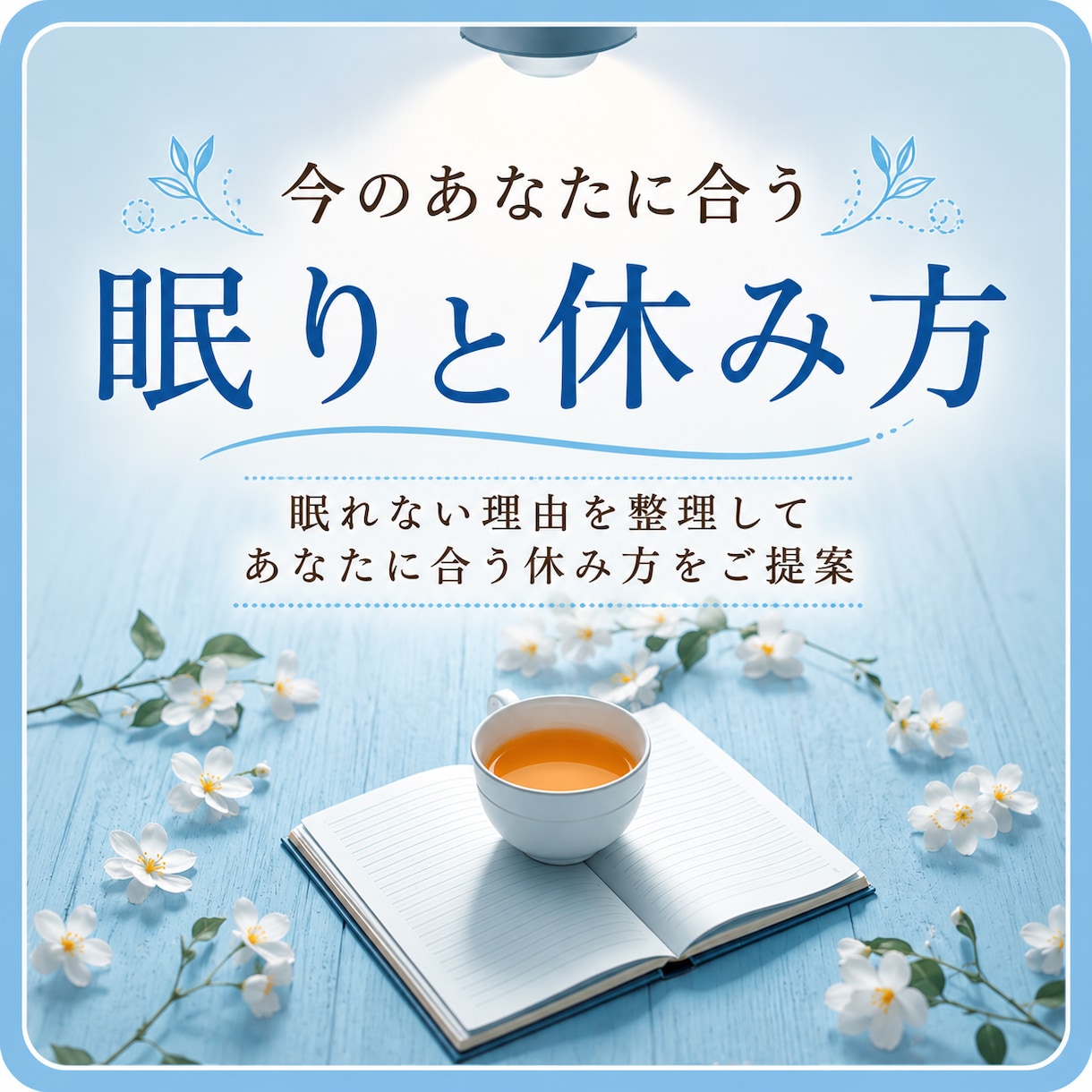 今のあなたに合う眠りと休み方をお伝えます 眠れない理由を整理して心地よい休み方をご提案 イメージ1
