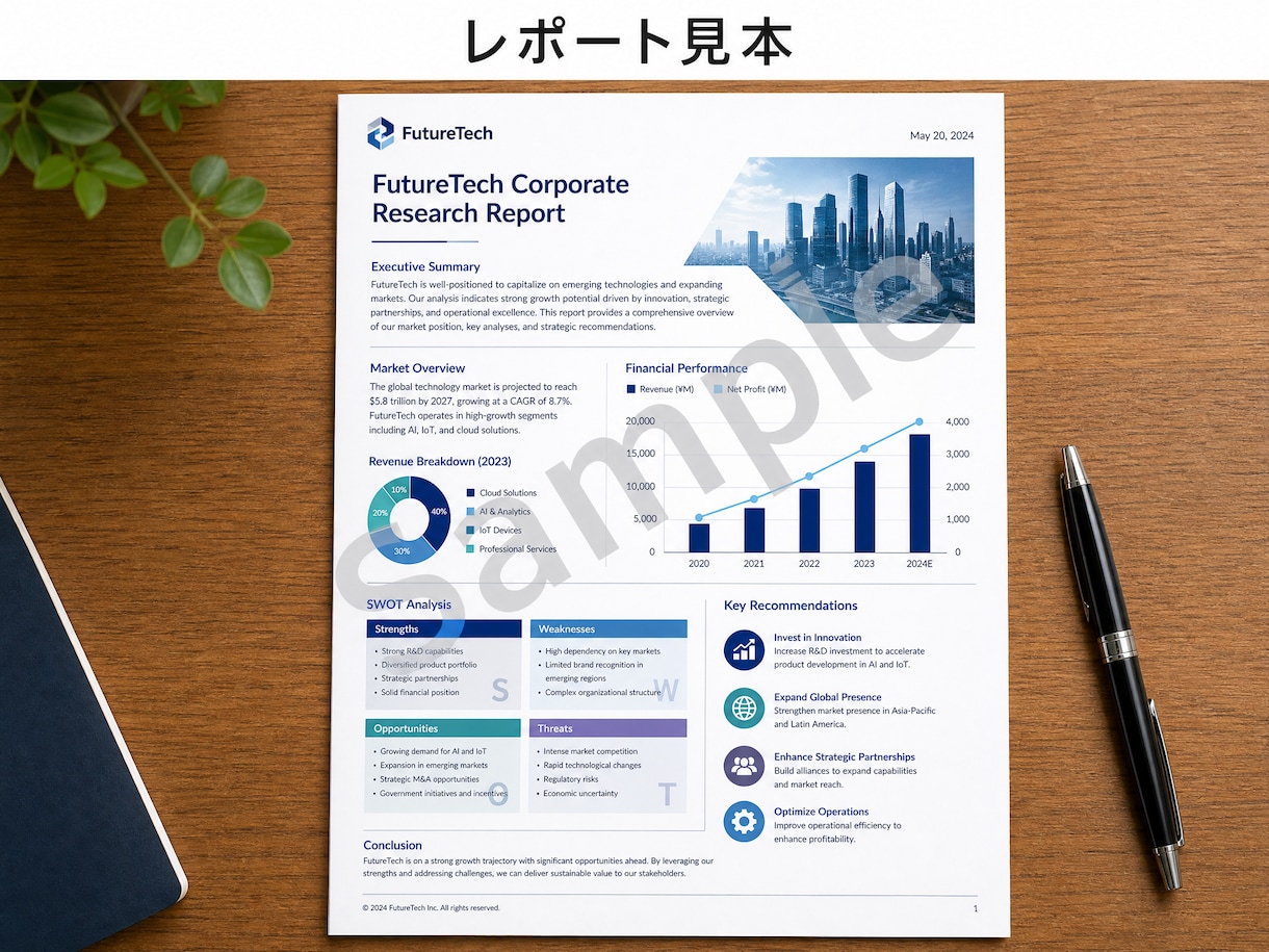 企業研究・市場調査を代行します 企業研究や市場調査を迅速に行います。 イメージ2