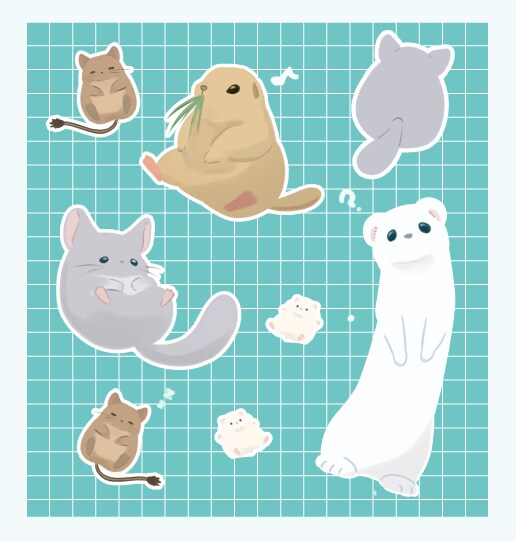 ゆる可愛い動物イラスト描きます 基本料金で2匹まで制作します！まずはご相談ください。 イメージ1
