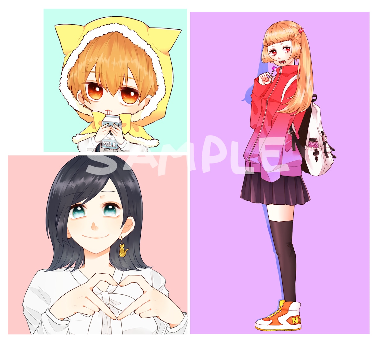 最短2日！あなただけのイラストお描きします アイコン・ミニキャラ・全身をスピード提供します！ イメージ2