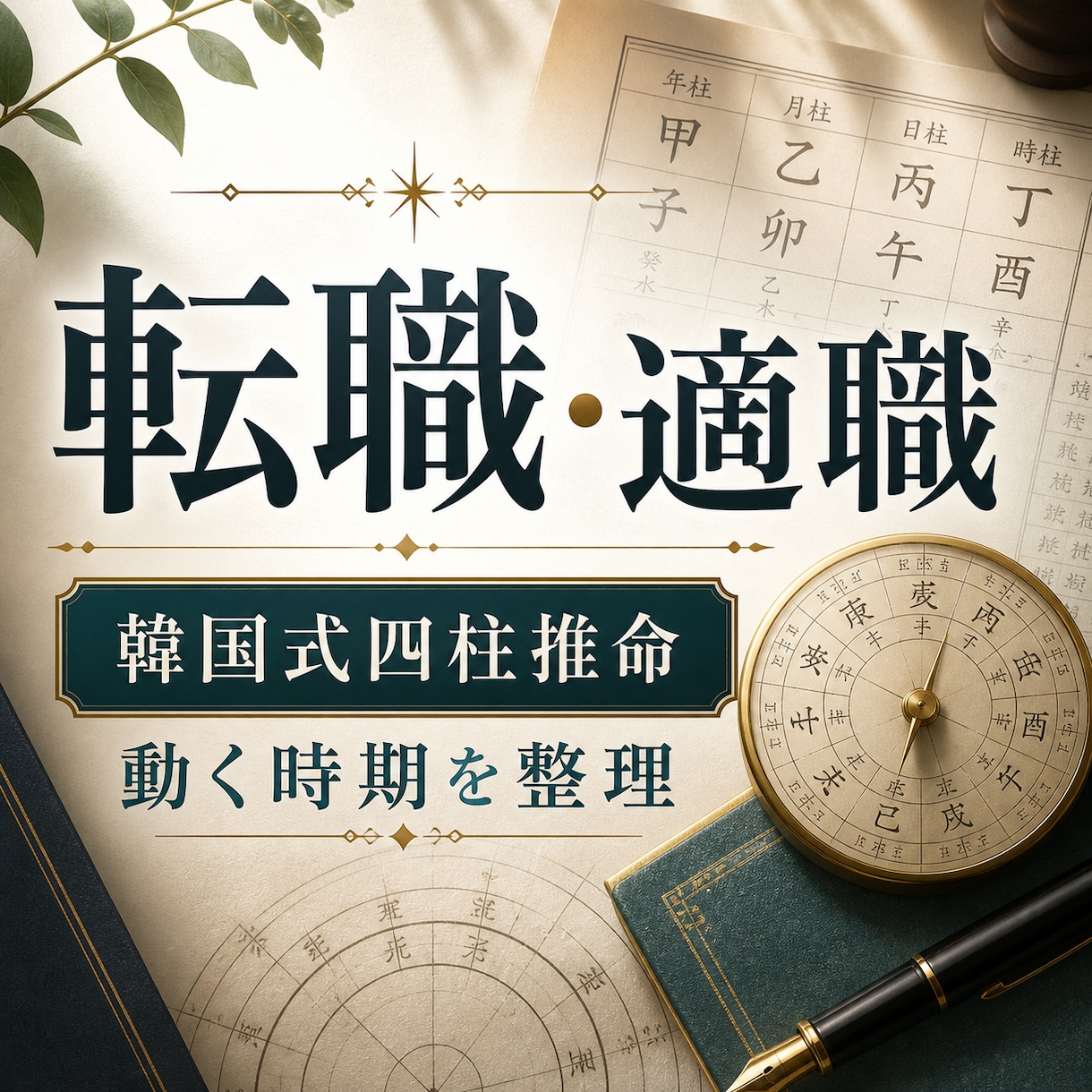 転職 天職 あなたが輝く職場の"構造"を読みます 命式から適職・組織相性・動くべき時期を論理的に展開します。 イメージ1